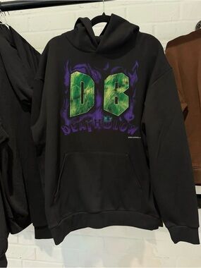DEATHBLOW - Inferno Hoodie Green & Purple Size Medium